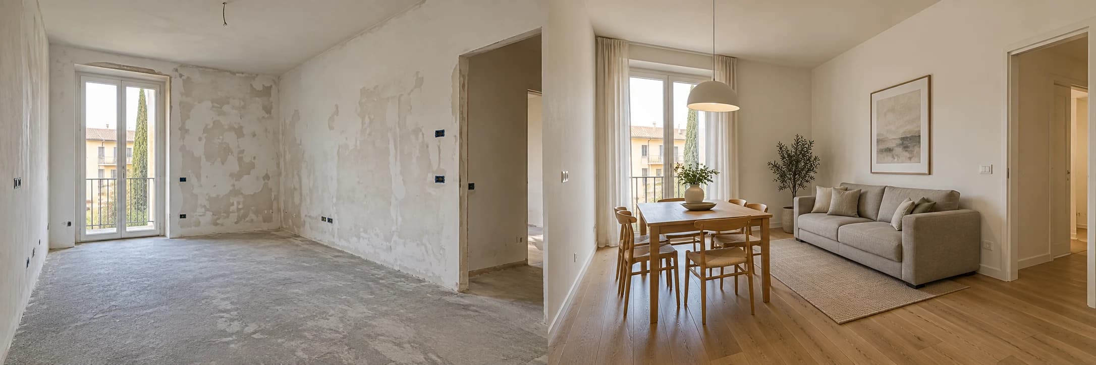 Da spazio vuoto a casa, prima